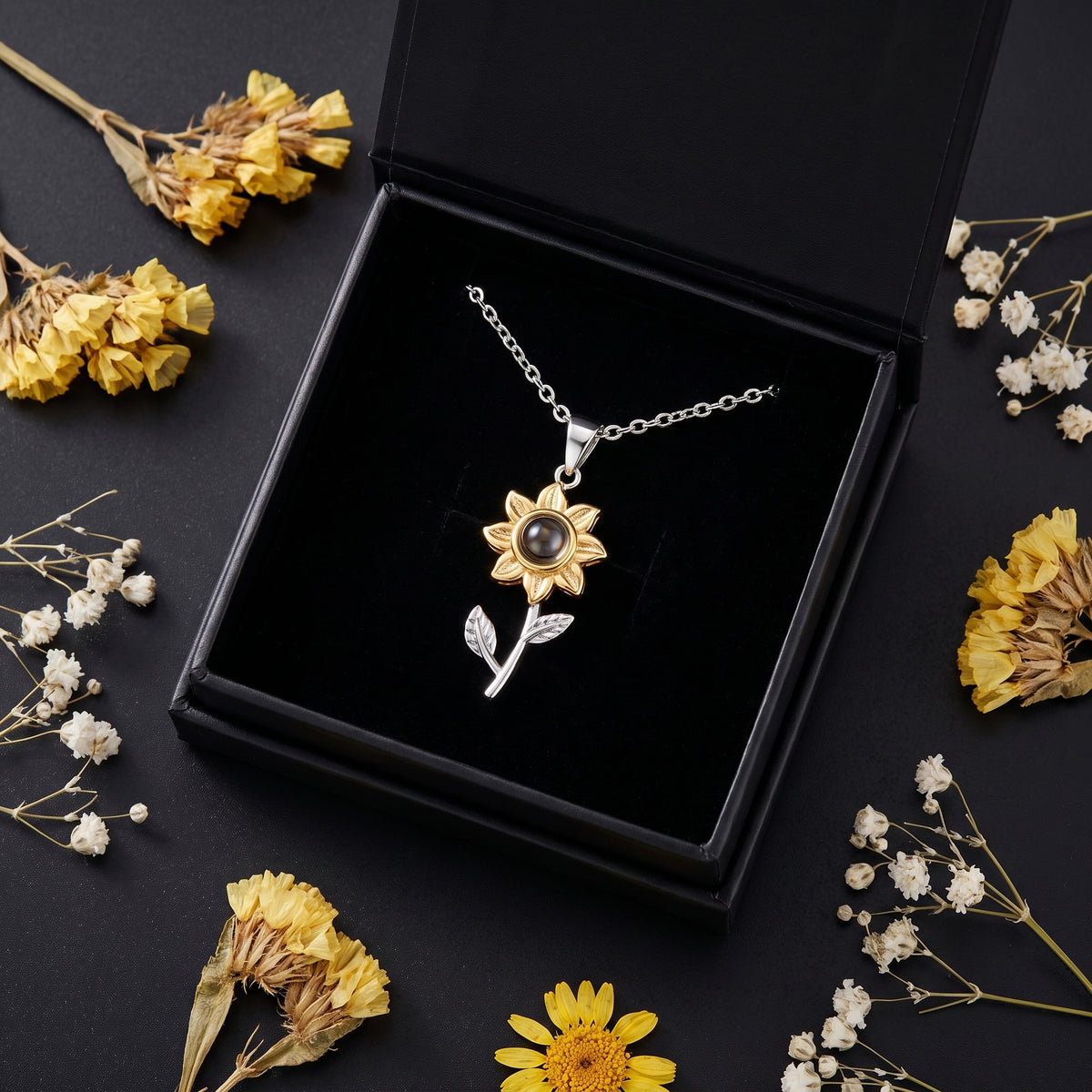 Collar Girasol con Foto Personalizada